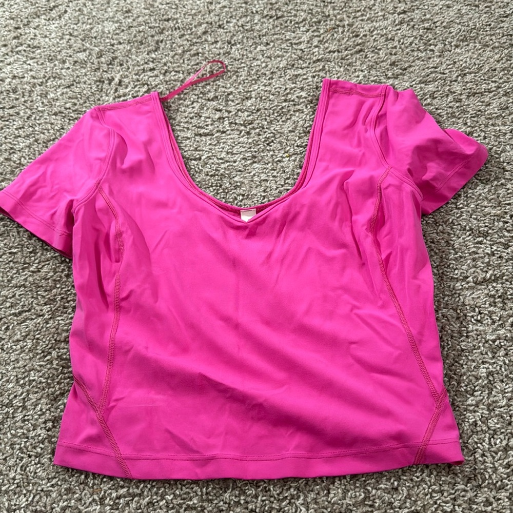 Lululemon Alogn Top:Sonic Pink